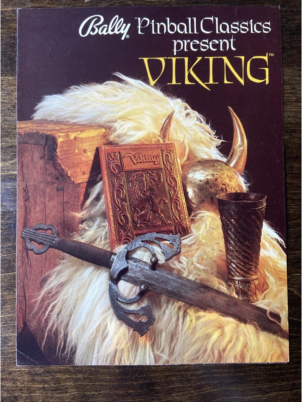 Bally Viking Arcade Pinball FLYER Original Ad Promo 1980 Poster Not PCB